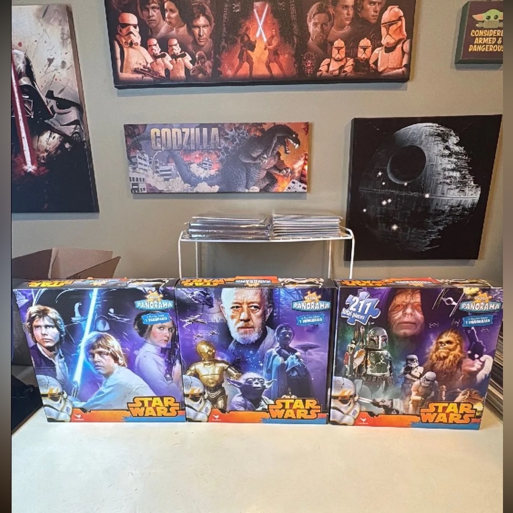 Star Wars 3 Puzzle Set 211 total pieces New in box